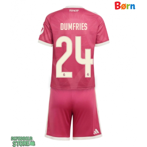 Real Madrid Denzel Dumfries #24 Replika Babytøj Tredje sæt Børn 2026-27 Kortærmet (+ Korte bukser)